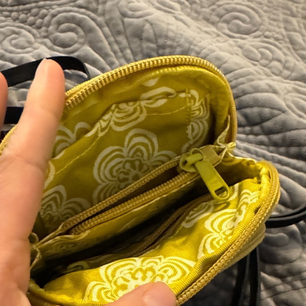 Haiku Mini Bag - Green with Yellow Trim Crossbody - Picture 3 of 8